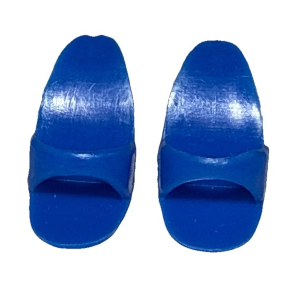 Vintage Barbie Clone Shoes High Heel Mules Blue Made in the Philippines BB15-7